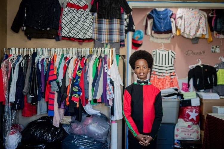 Young Boy Thrift Store Low Income Brooklyn