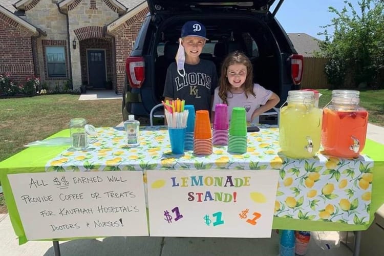 Lemonade Stand Donations Healthcare Workers